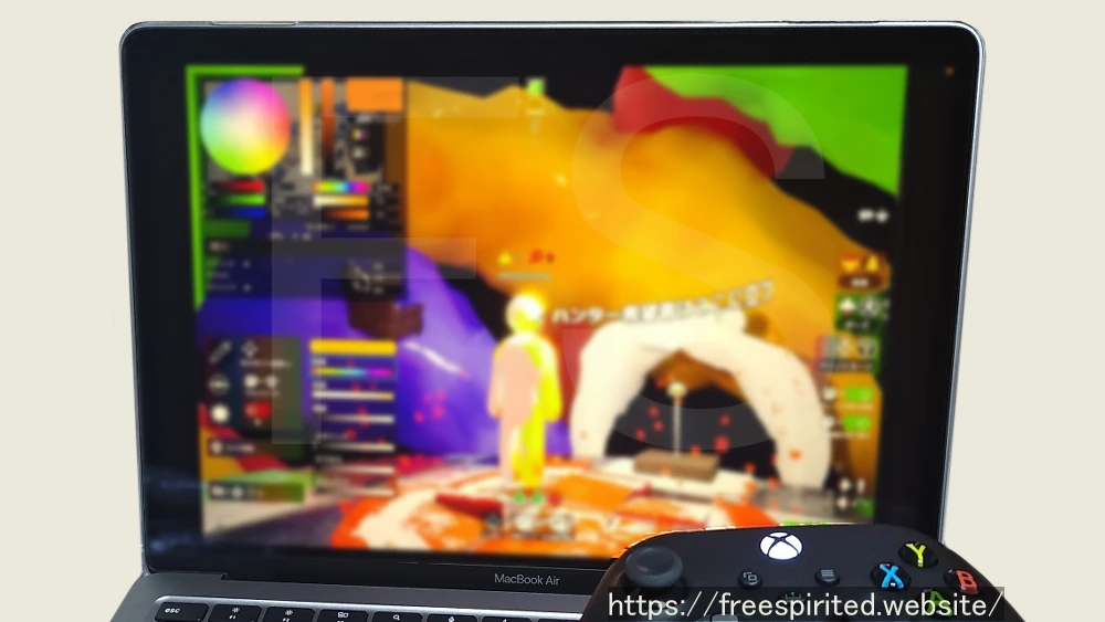 めっちゃカメレオン GeForce NOWとMacBook Air、Xboxワイヤレスコントローラーを使用